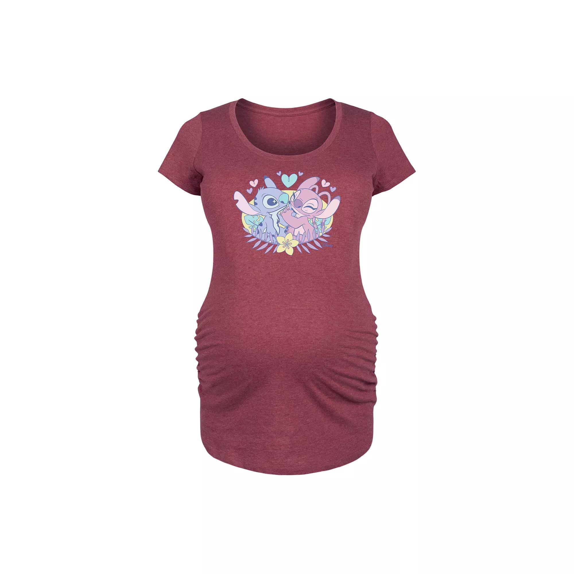 Maternity Red White And Groovy Graphic Tee, Womens Product Image