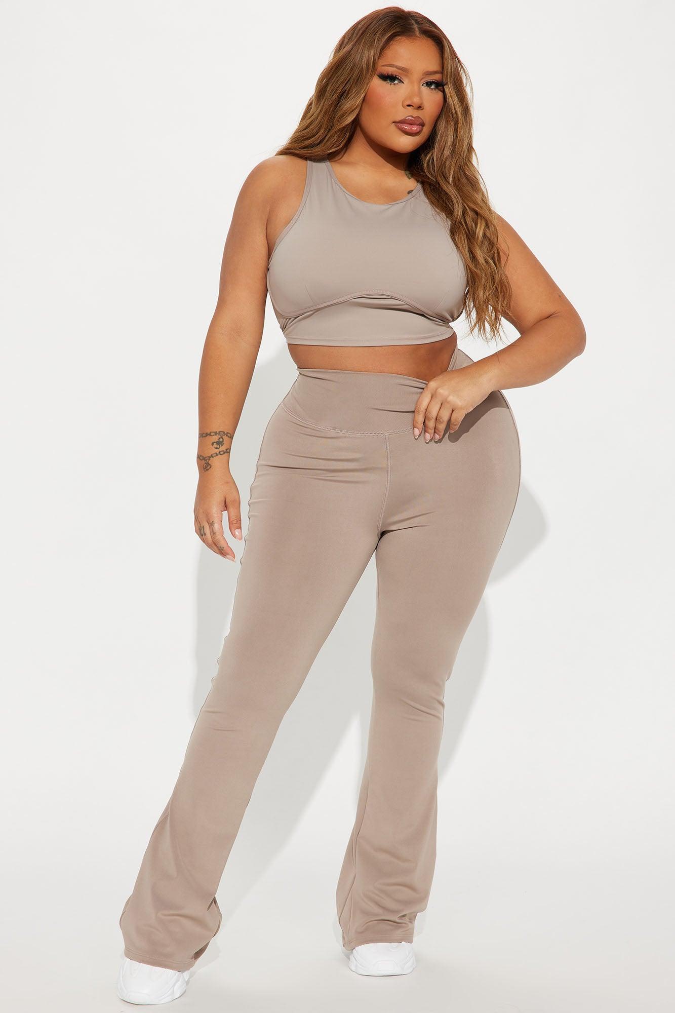 Break A Sweat Active Yoga Pant - Taupe Product Image