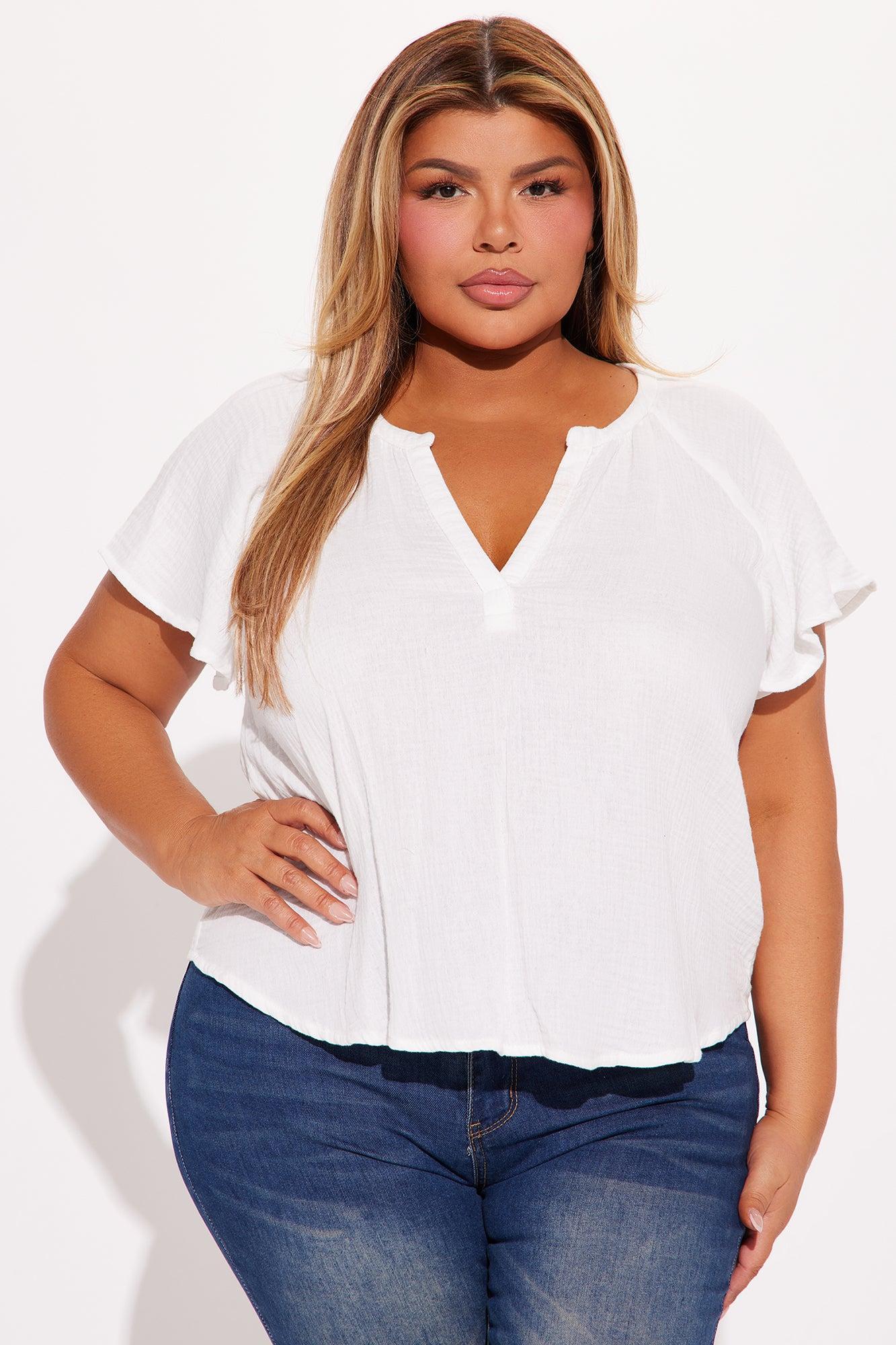 Breezy Outdoors Gauze Top - White Product Image