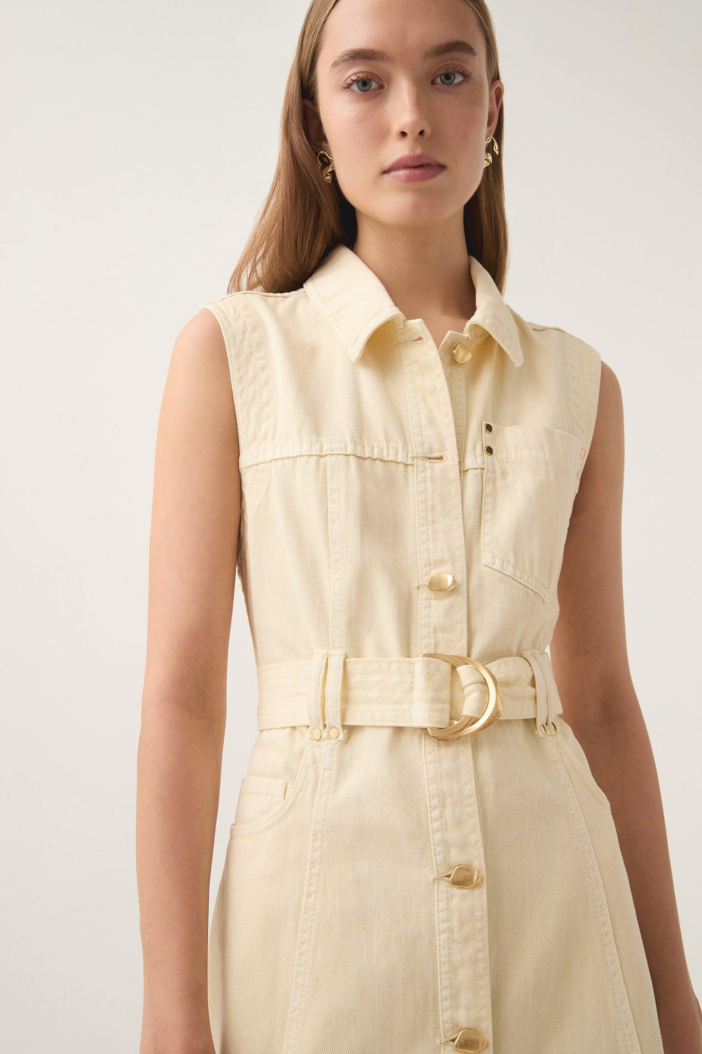 Ray Denim Midi Dress Product Image