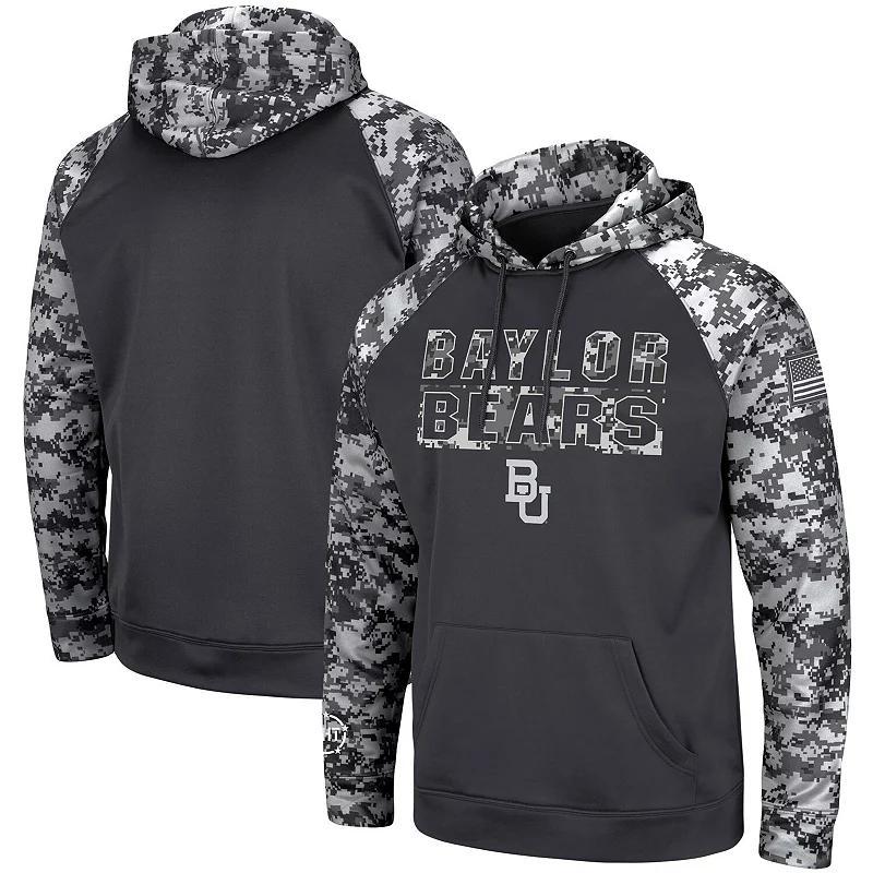 Men's Colosseum Charcoal Baylor Bears OHT Military Appreciation Digital Camo Pullover Hoodie, Size: 2XL, Bay Charco Product Image
