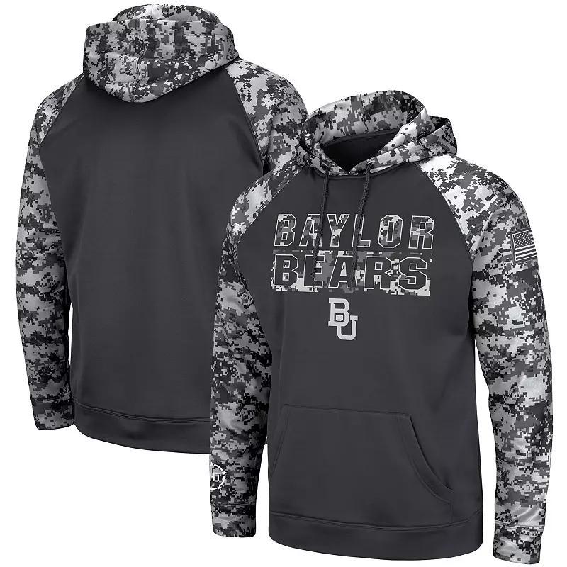 Men's Colosseum Charcoal Baylor Bears OHT Military Appreciation Digital Camo Pullover Hoodie, Size: 2XL, Bay Charco Product Image