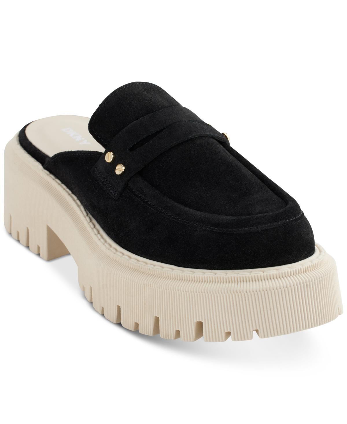 Dkny Womens Luna Slip-On Lug Platform Penny Loafer Mules Product Image