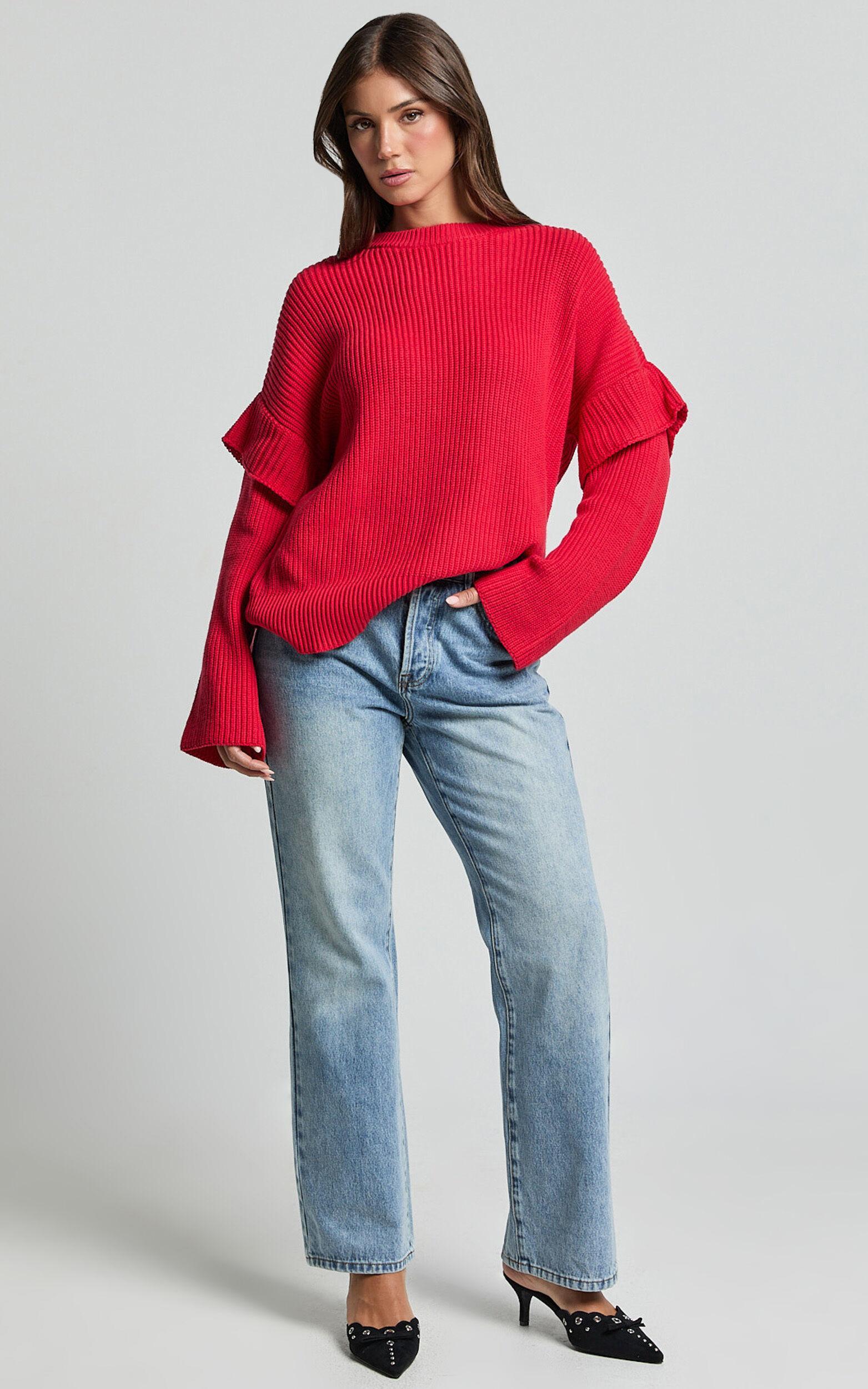 SNDYS The Label - Marabella Knit Jumper in Cherry Product Image