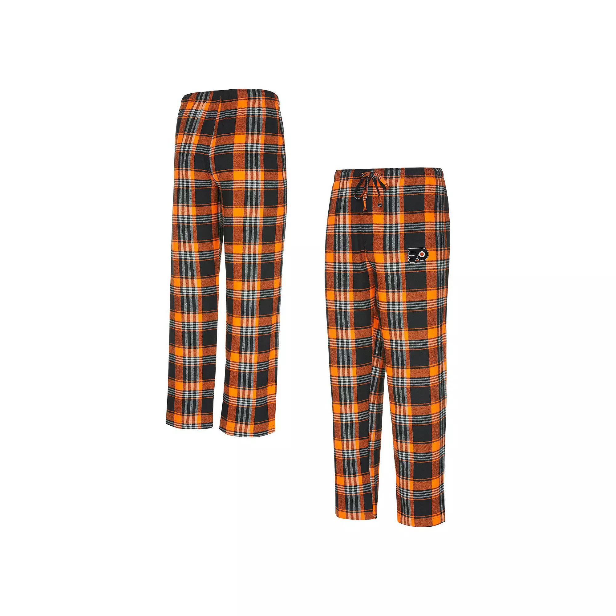 Men's Concepts Sport Orange/Black Philadelphia Flyers Region Flannel Sleep Pants, Size: Large, Fly Orange Product Image
