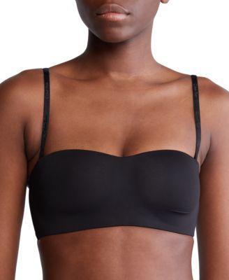 Calvin Klein Women's Form To Body Lightly Lined Bandeau Bralette - Black - L Product Image