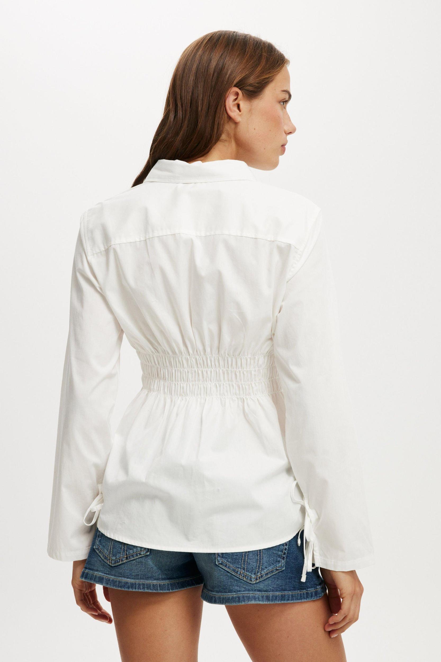 Gathered Long Sleeve Shirt Product Image