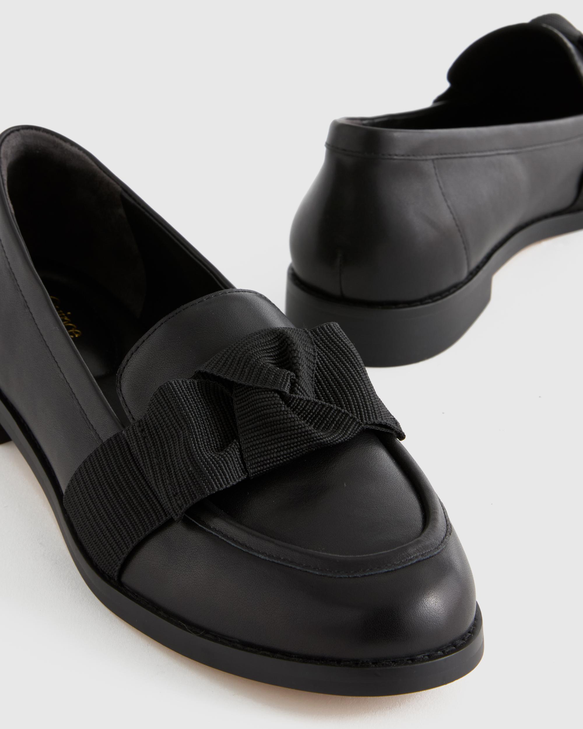 Quince | Women's Italian Leather Bow Penny Loafer Product Image