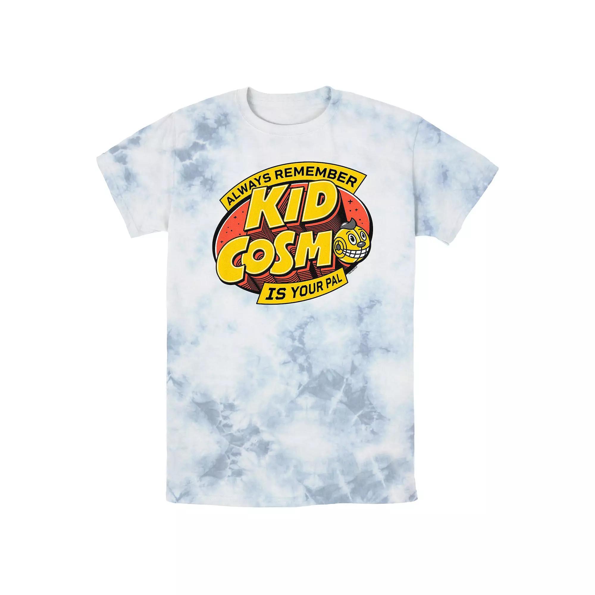 Men's The Electric State Kid Cosmo Is Your Pal Stamp Bombard Wash Graphic Tee, Size: Large, White Blue Product Image