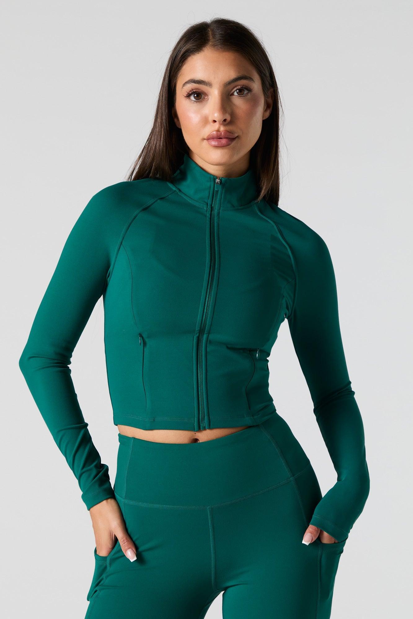 Active Mock Zip-Up Long Sleeve Top Female Product Image