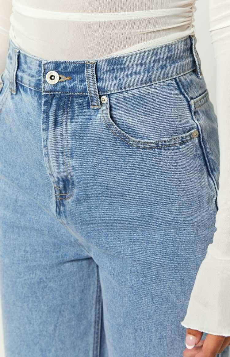 Ronnie Light Wash Denim Straight Leg Jeans Product Image