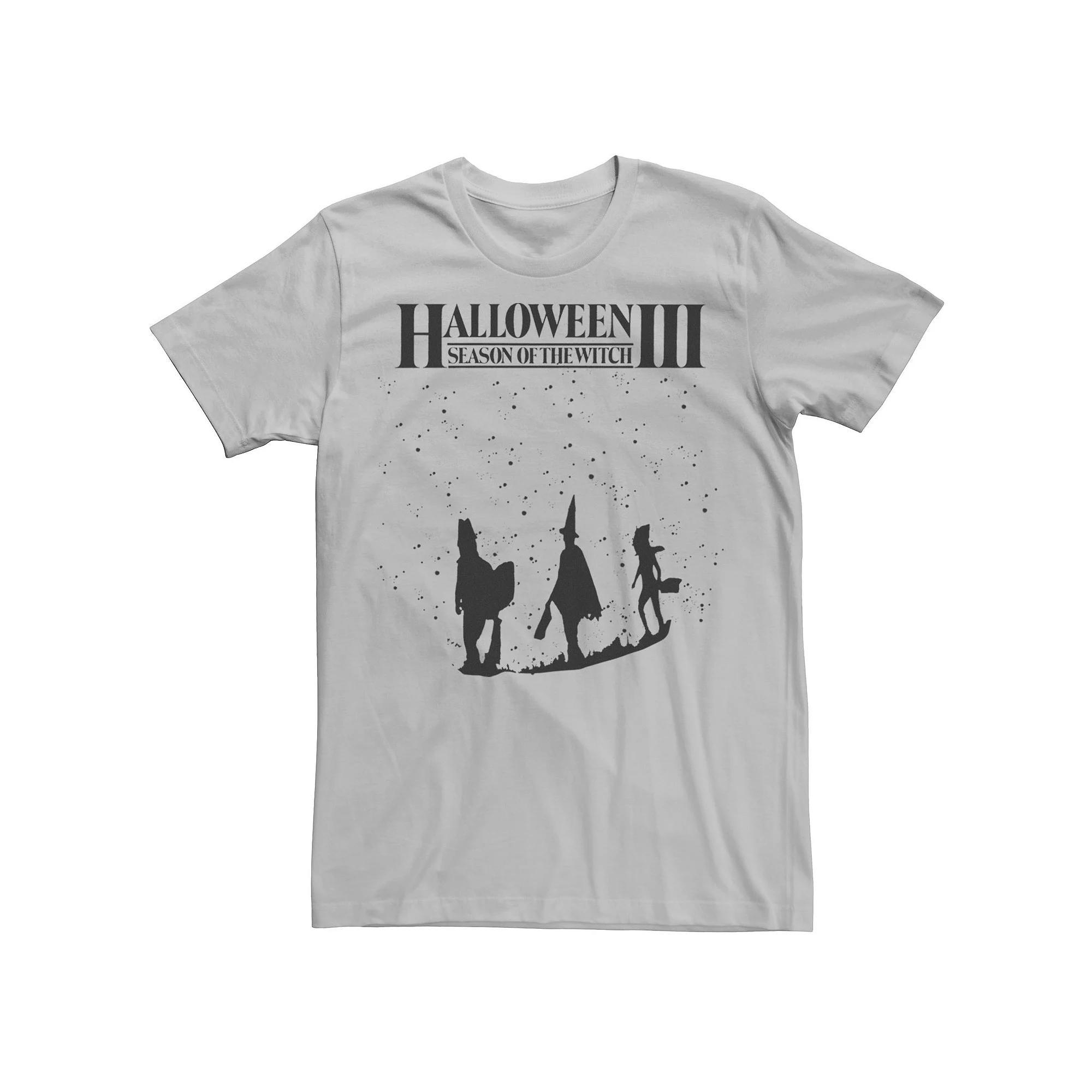 Men's Halloween 3 Starry Night Silhouette Tee, Size: Small, Silver Product Image