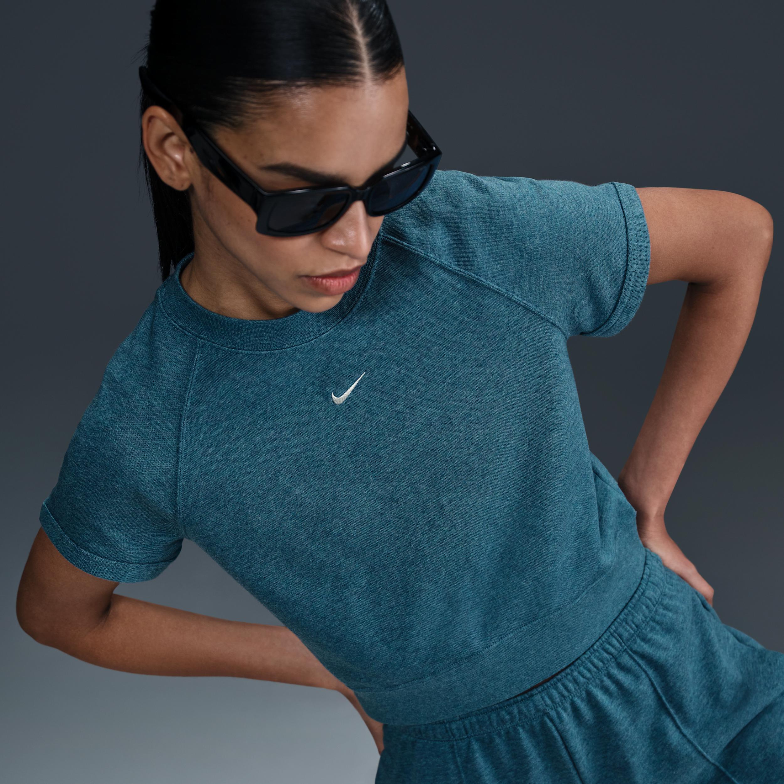 Women's Nike Sportswear Chill Terry Short-Sleeve French Terry Top Product Image