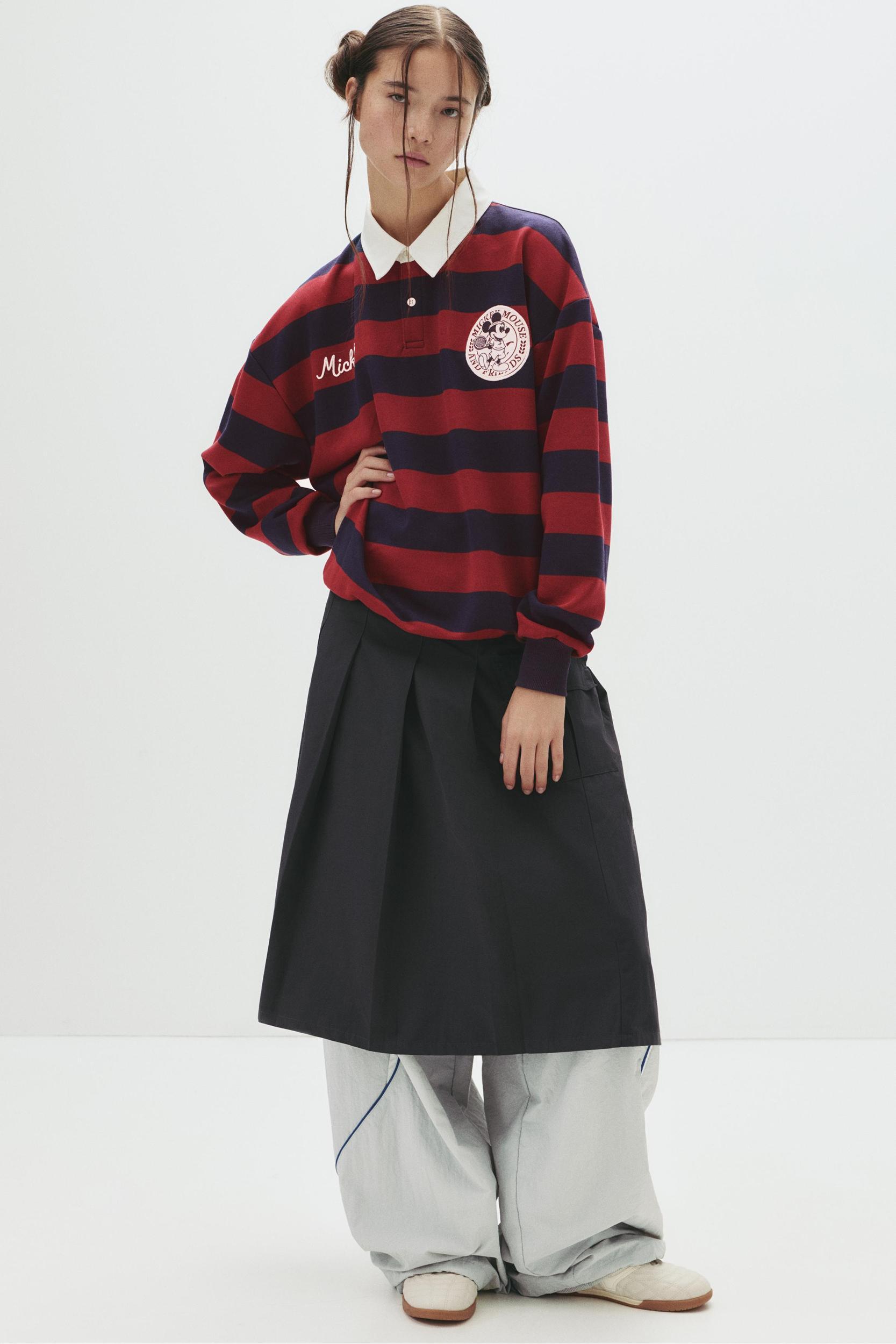 Striped Mickey Mouse polo shirt Product Image