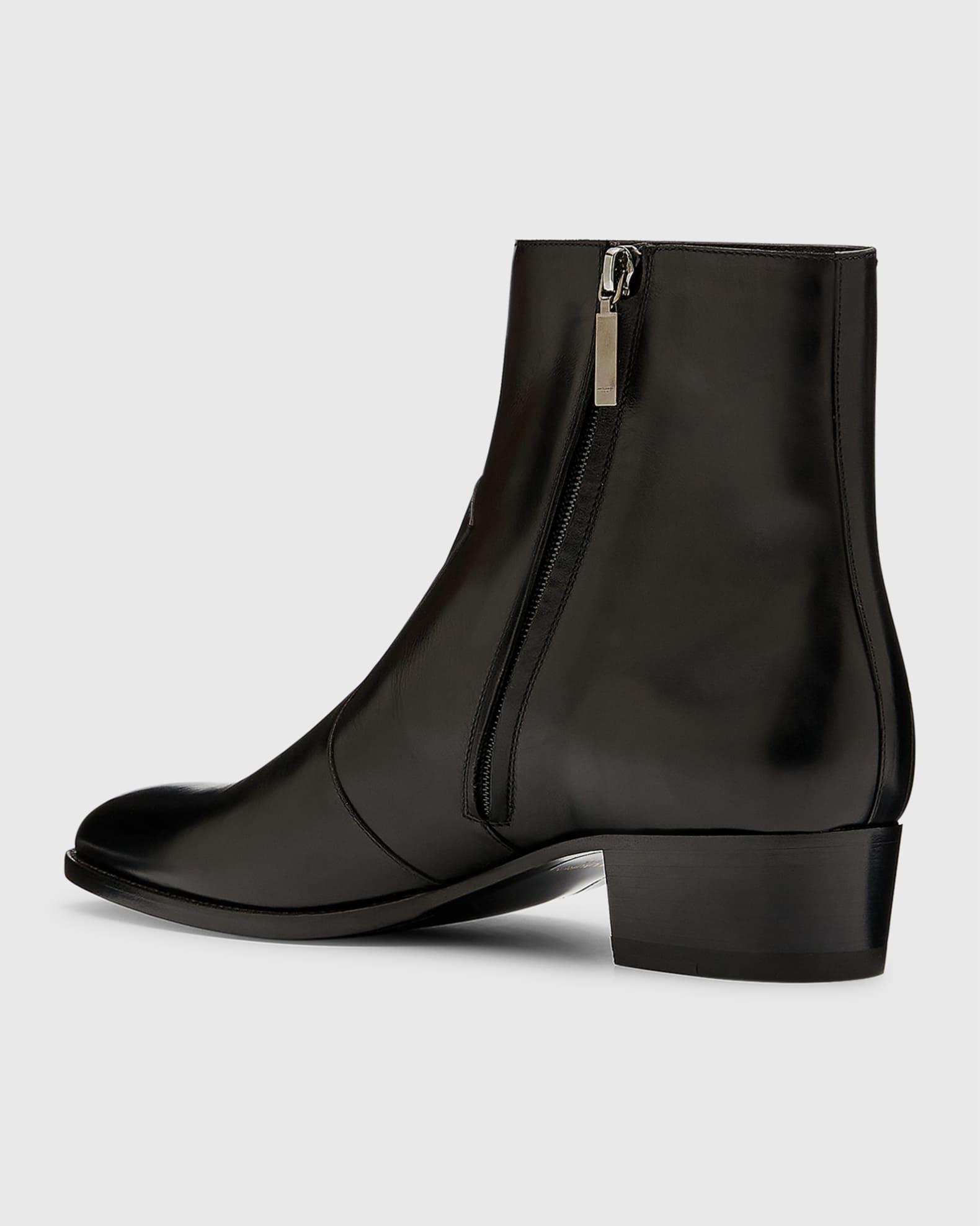 Men's Wyatt 40 Leather Zip Ankle Boots Product Image