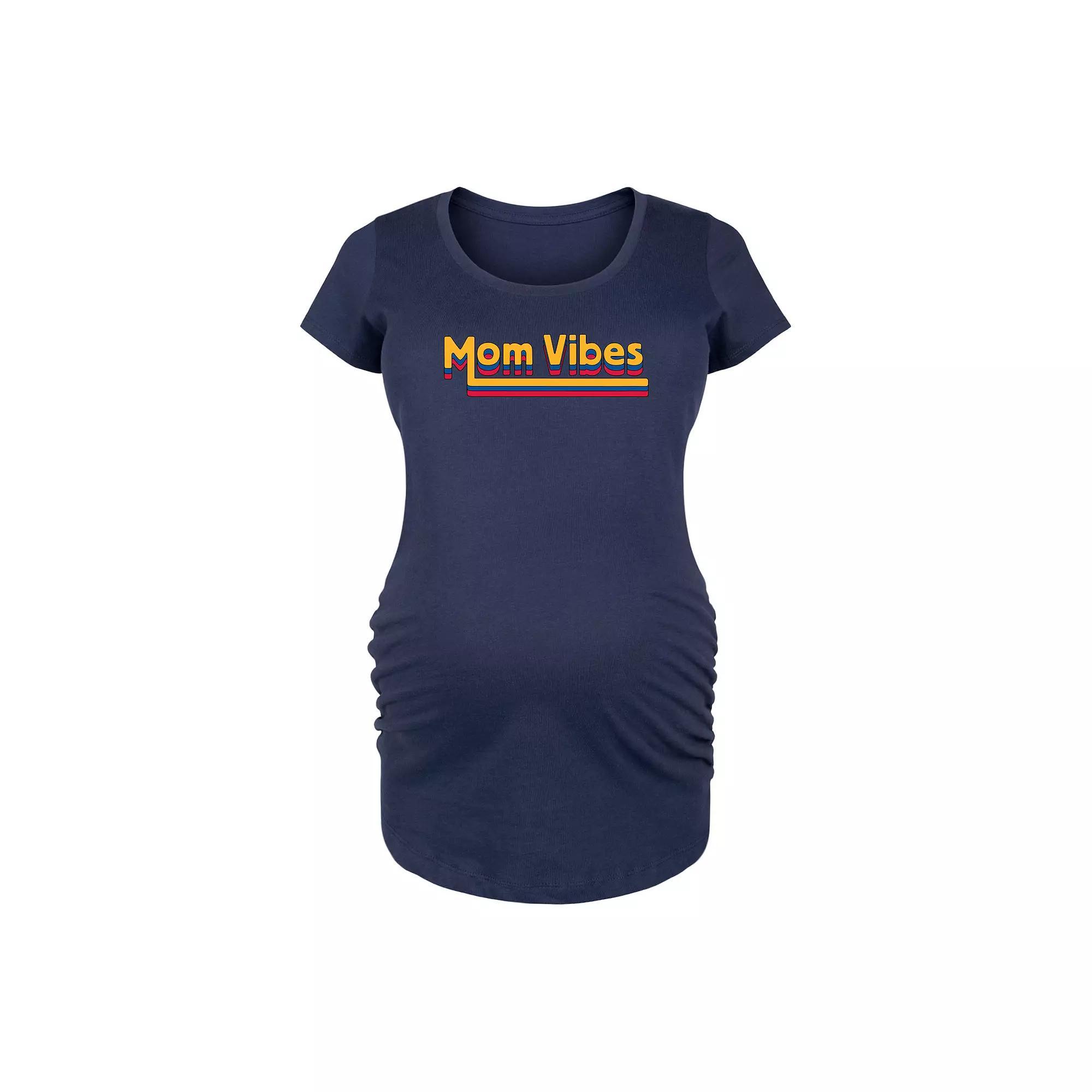 Maternity Joy Vintage Ornament Graphic Tee, Womens Blue Product Image