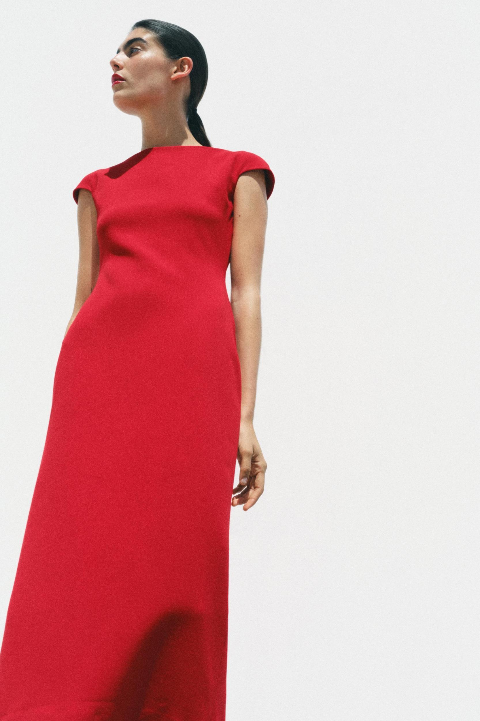 FITTED MIDI DRESS ZW COLLECTION Product Image