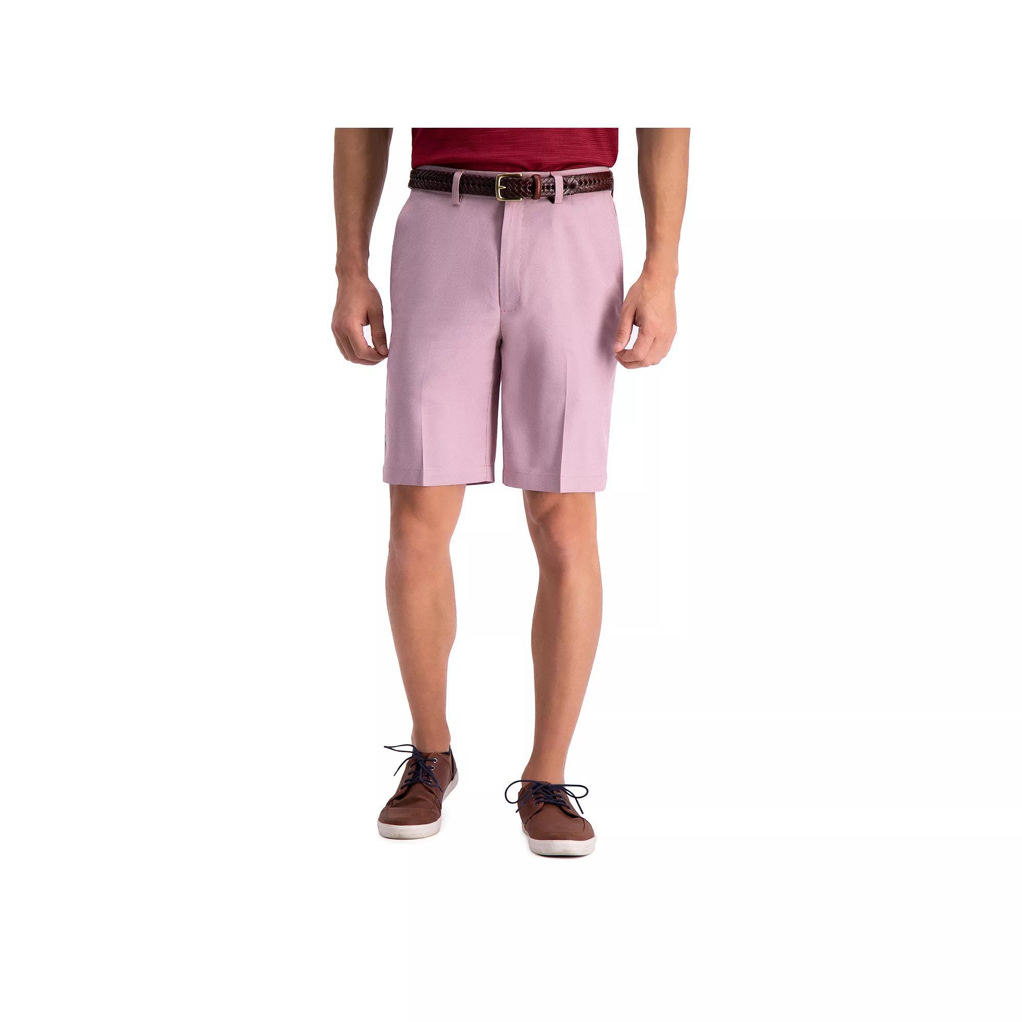 Mens Haggar 9.5 Cool 18 PRO Straight-Fit Solid Oxford Stretch Flat-Front Shorts Product Image