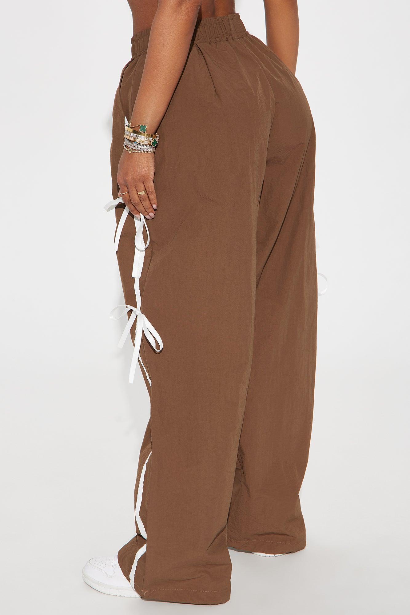 Cindy Windbreaker Track Pant - Chocolate Product Image