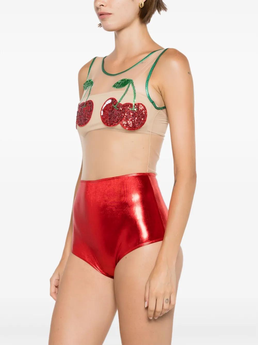 sequin-embellished metallic one-piece Product Image
