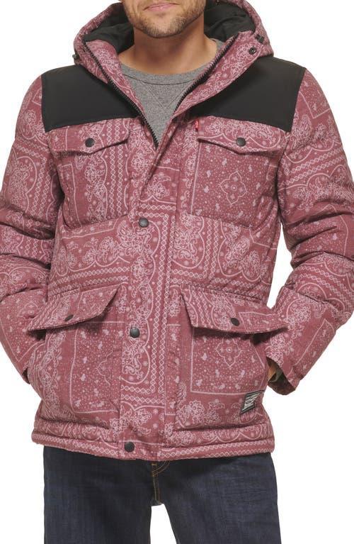 Men's Levi's® Four Pocket Hooded Parka, Size: Small, Red Product Image