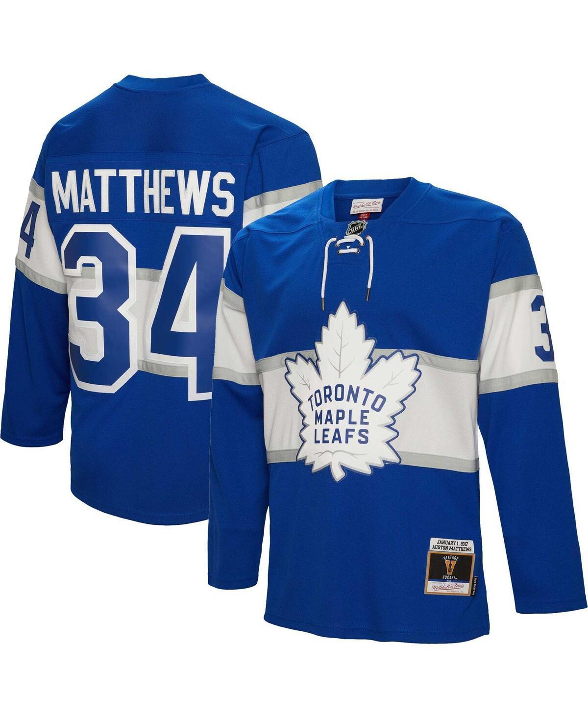 Men's Mitchell & Ness Auston Matthews Blue Toronto Maple Leafs 2017 Blue Line Player Jersey, Size: Large, Mpl Blue Product Image