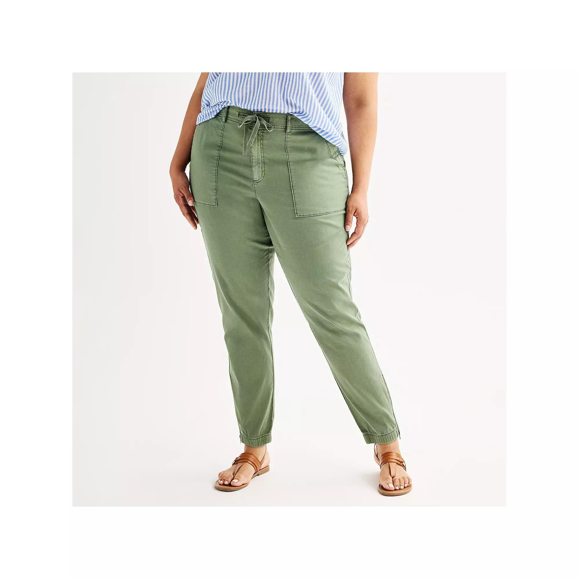 Plus Size Sonoma Goods For Life® Core Utility Jogger Pants, Women's, Size: 4XL, Purple Bouquet Product Image