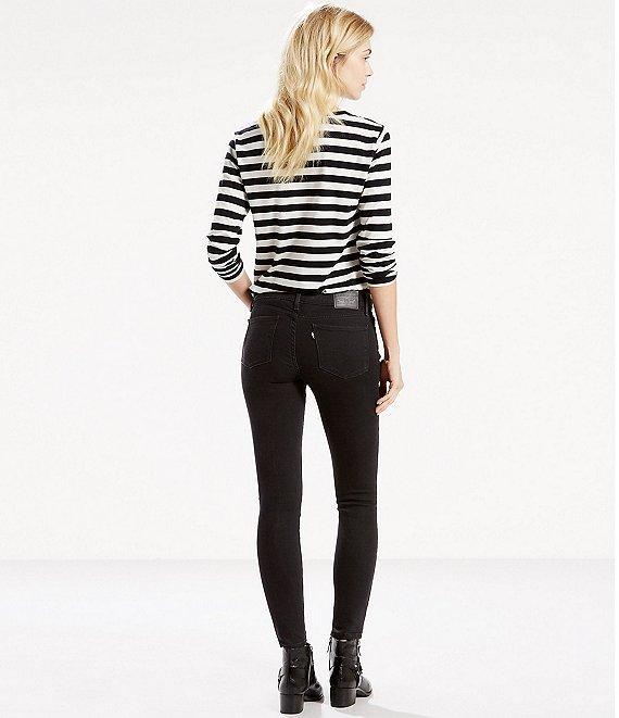 Levi's® 711 Mid Rise Black Skinny Jeans Product Image