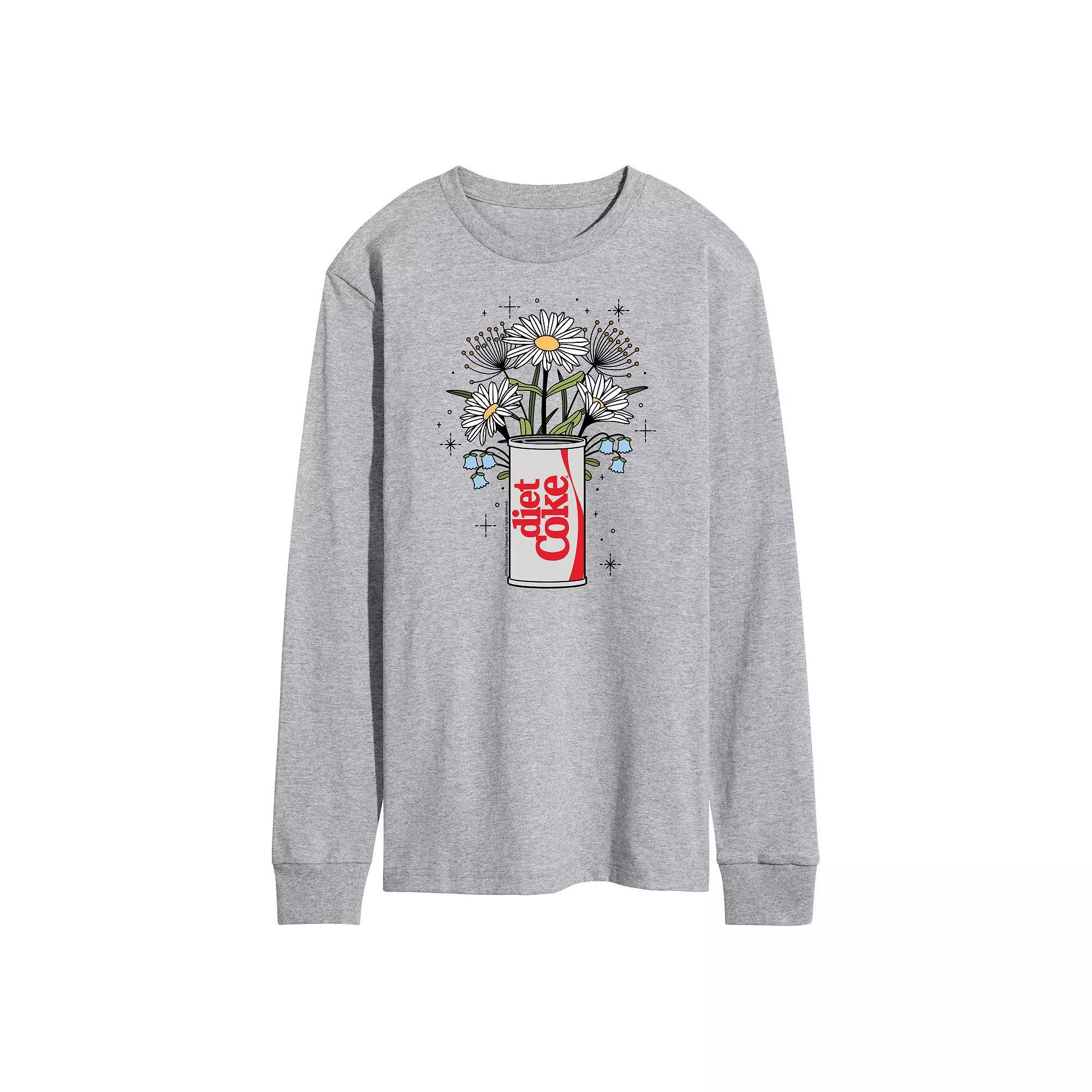 Mens Diet Coke Flowers Coke Can Long Sleeve Graphic Tee Product Image
