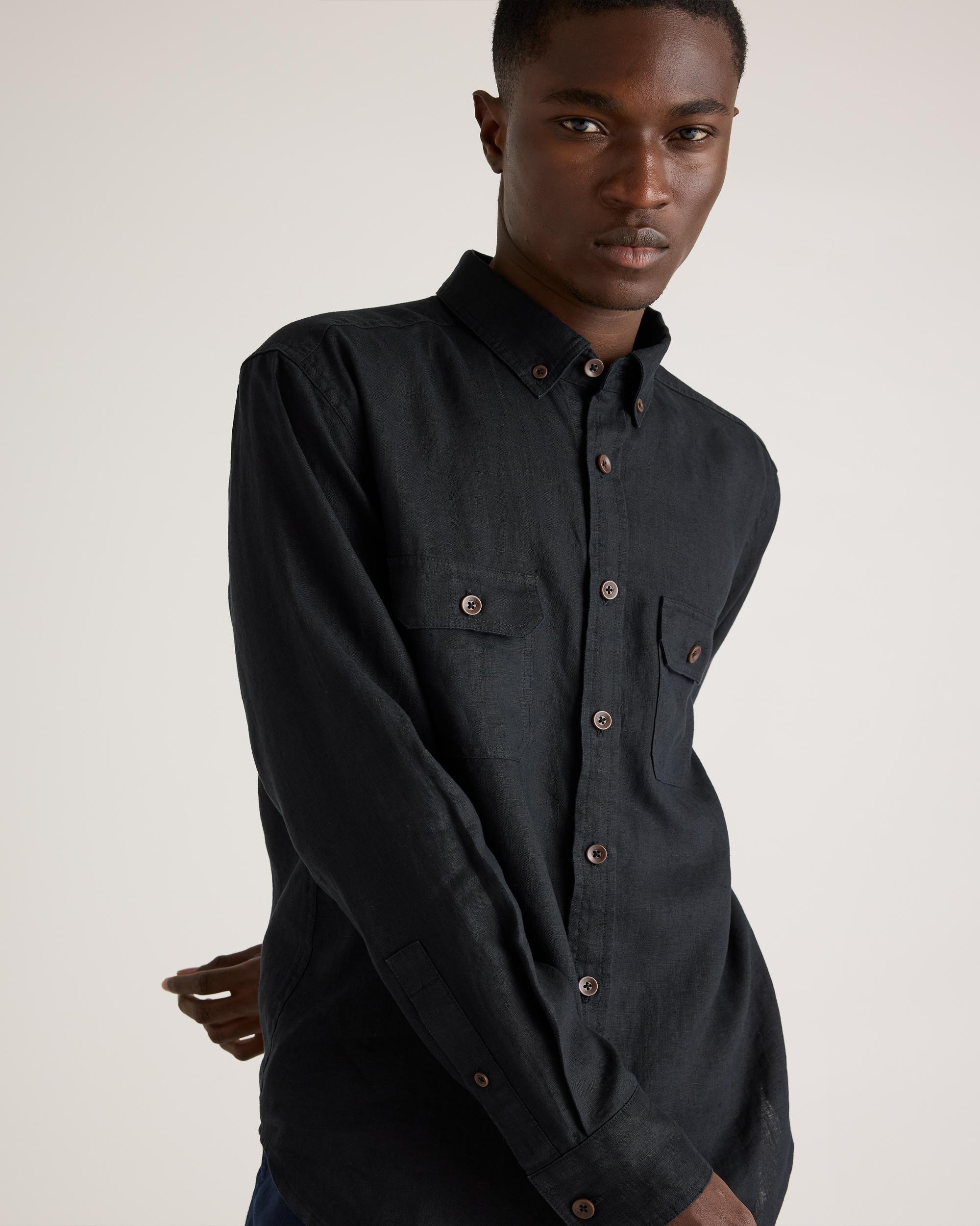 Quince | Men's 100% European Linen Utility Shirt Size XL Product Image