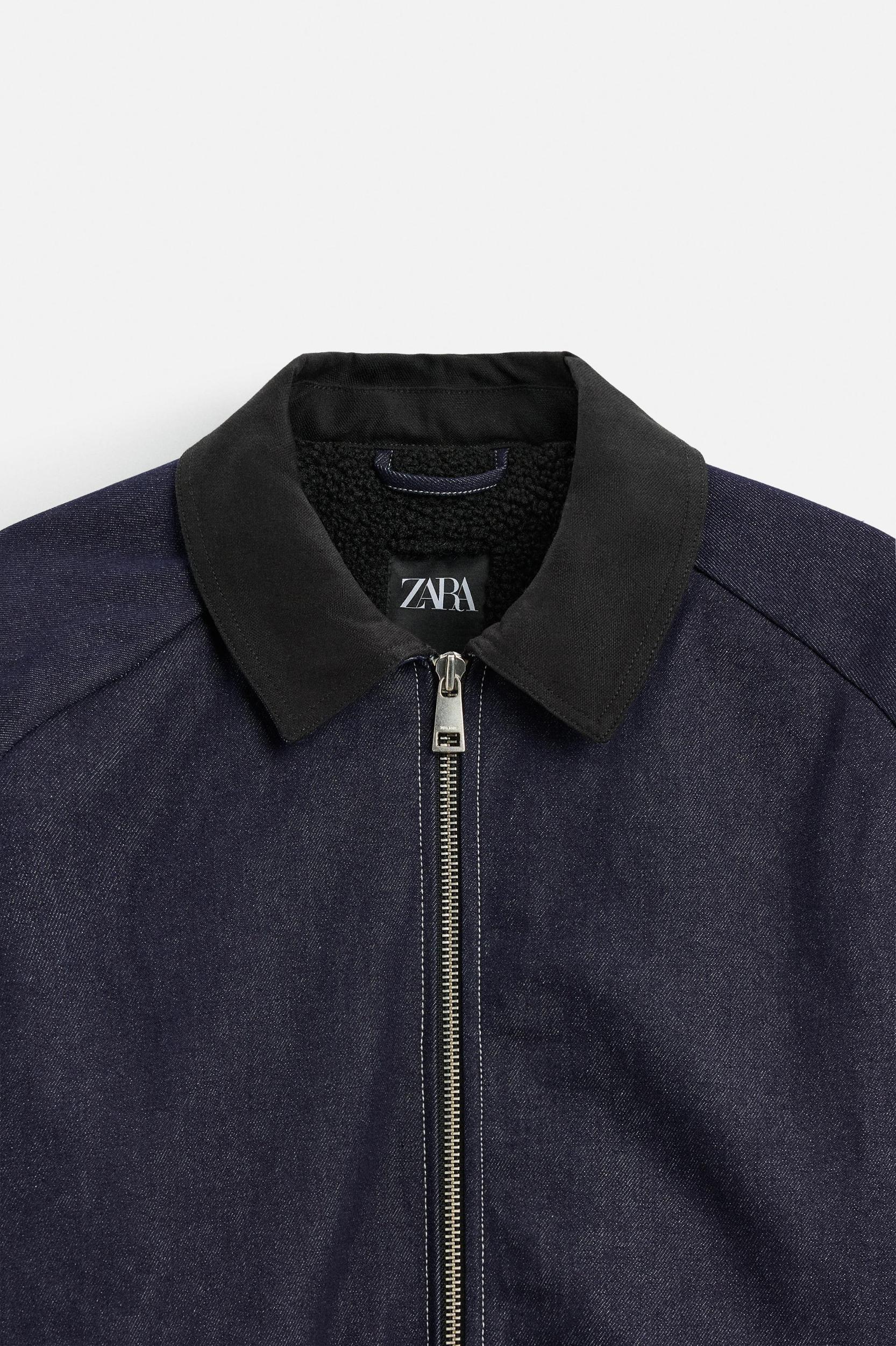 DENIM JACKET WITH TOPSTITCHING Product Image