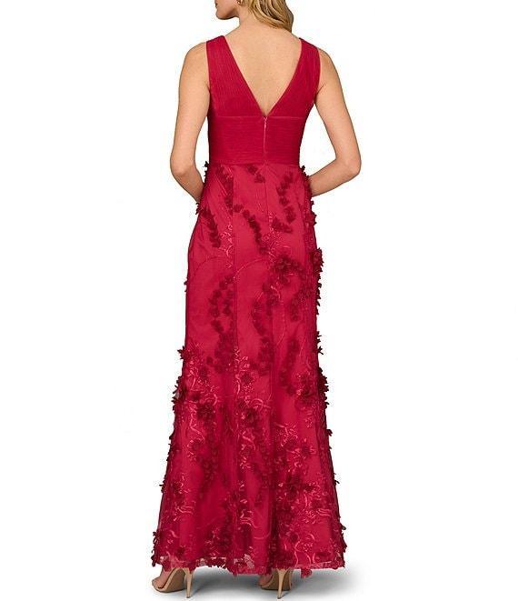 Aidan Mattox V-Neck Sleeveless Front Slit Gown Product Image