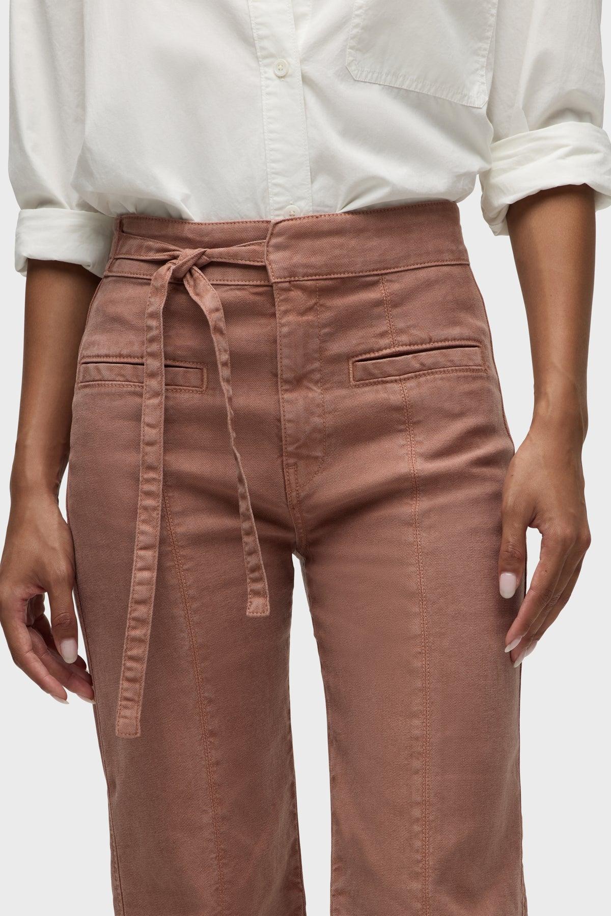 Tie Waist Pintucked Trouser Pant Female Product Image