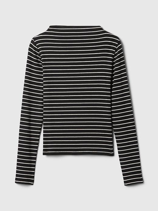 Modern Rib Funnel-Neck T-Shirt Product Image