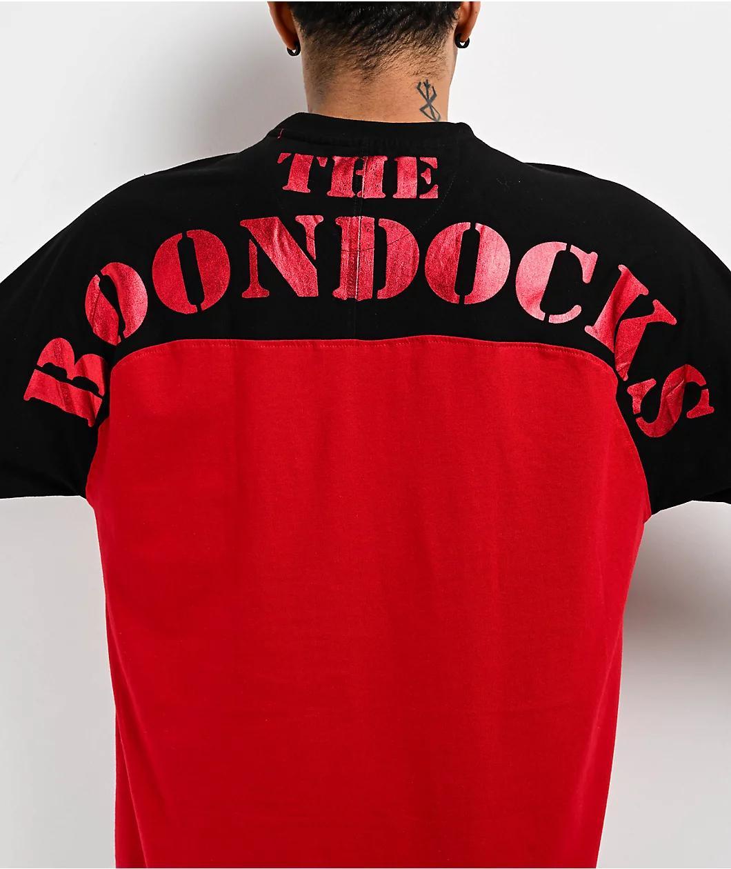 The Boondocks Riley Skate Fire Red Raglan T-Shirt Product Image