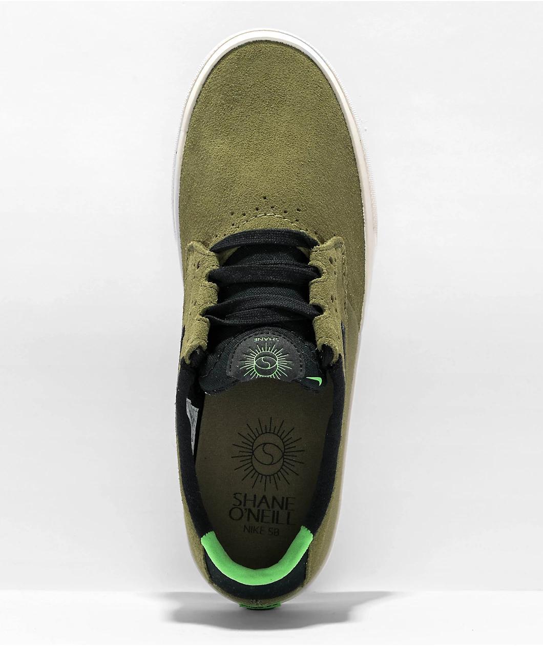 Nike SB Shane Pilgrim Black & Green Skate Shoes Product Image