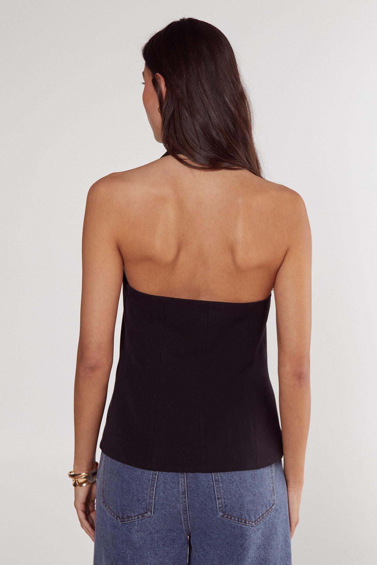Essentials Tailored Button Front Vest Product Image