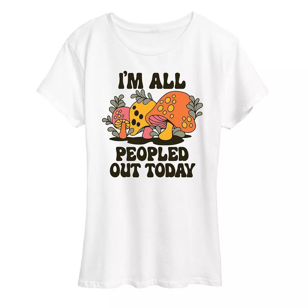 Womens Im All Peopled Out Today Graphic Tee, Girls Product Image