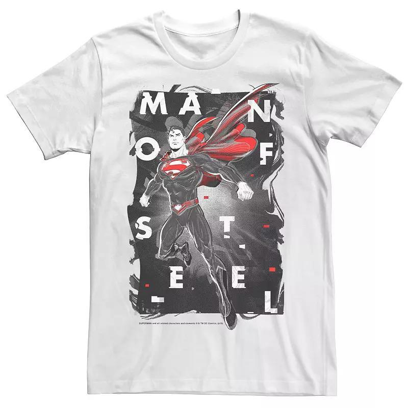 Men's DC Comics Superman Man Of SGraphic Teel Grey Scale Portrait Graphic Tee, Size: XL, White Product Image