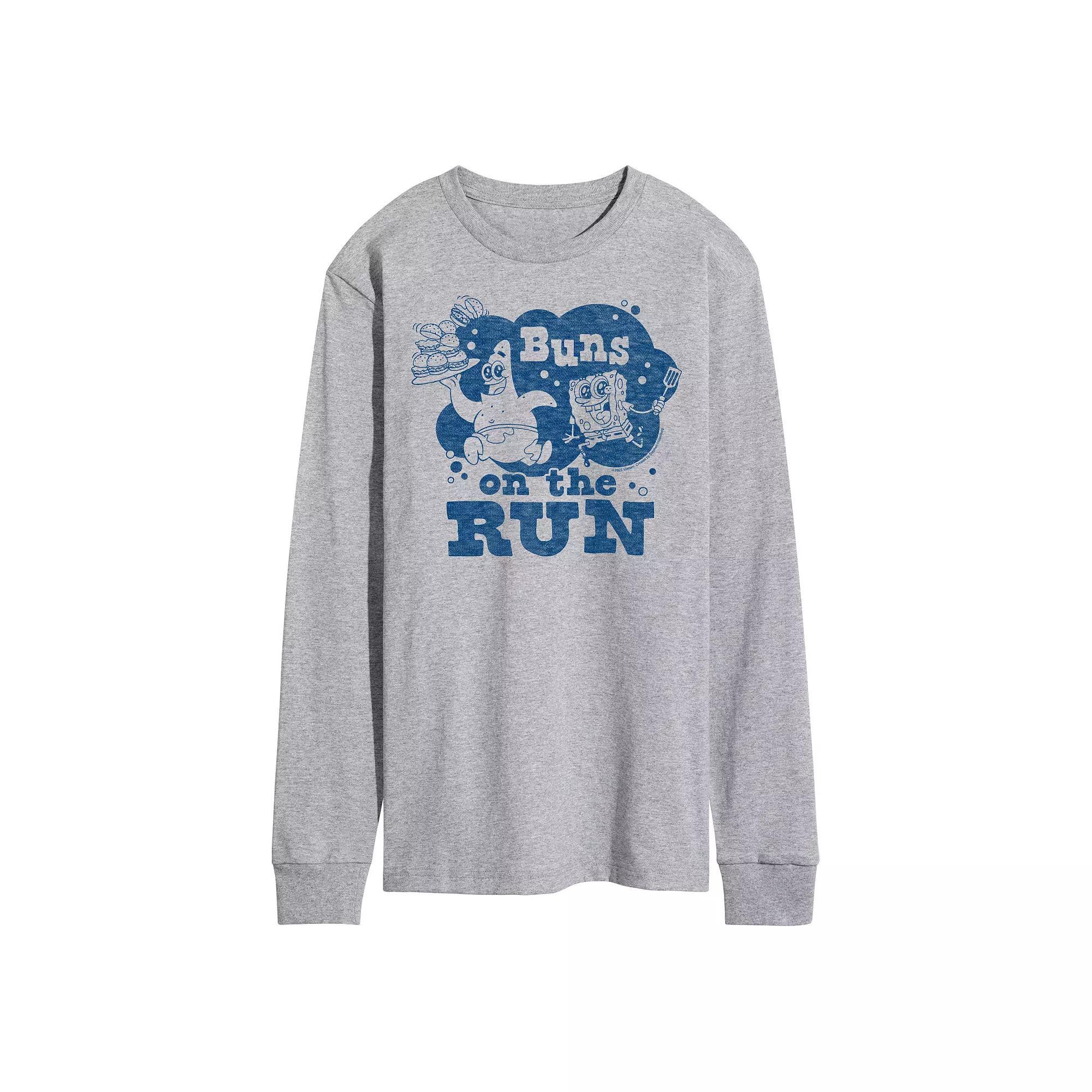 Mens Nickelodeon SpongeBob Squarepants Buns On The Run Long Sleeve Product Image