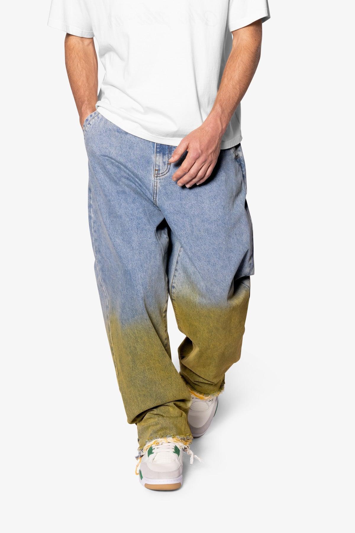 Ultra Baggy Dual Gradient Washed Denim - Blue Product Image