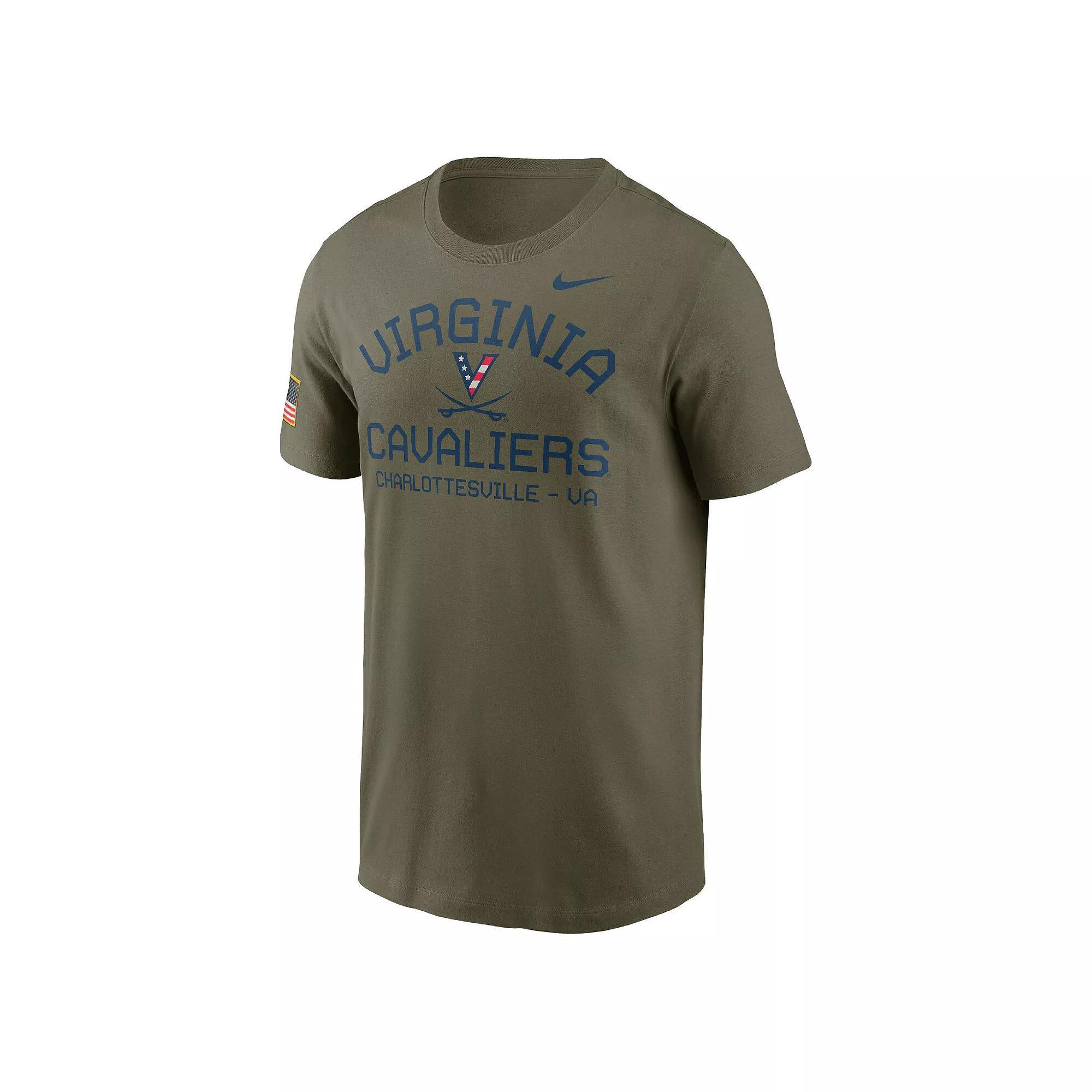 Men's Nike Olive Virginia Cavaliers 2024 Military Appreciation T-Shirt, Size: Medium, Team Product Image