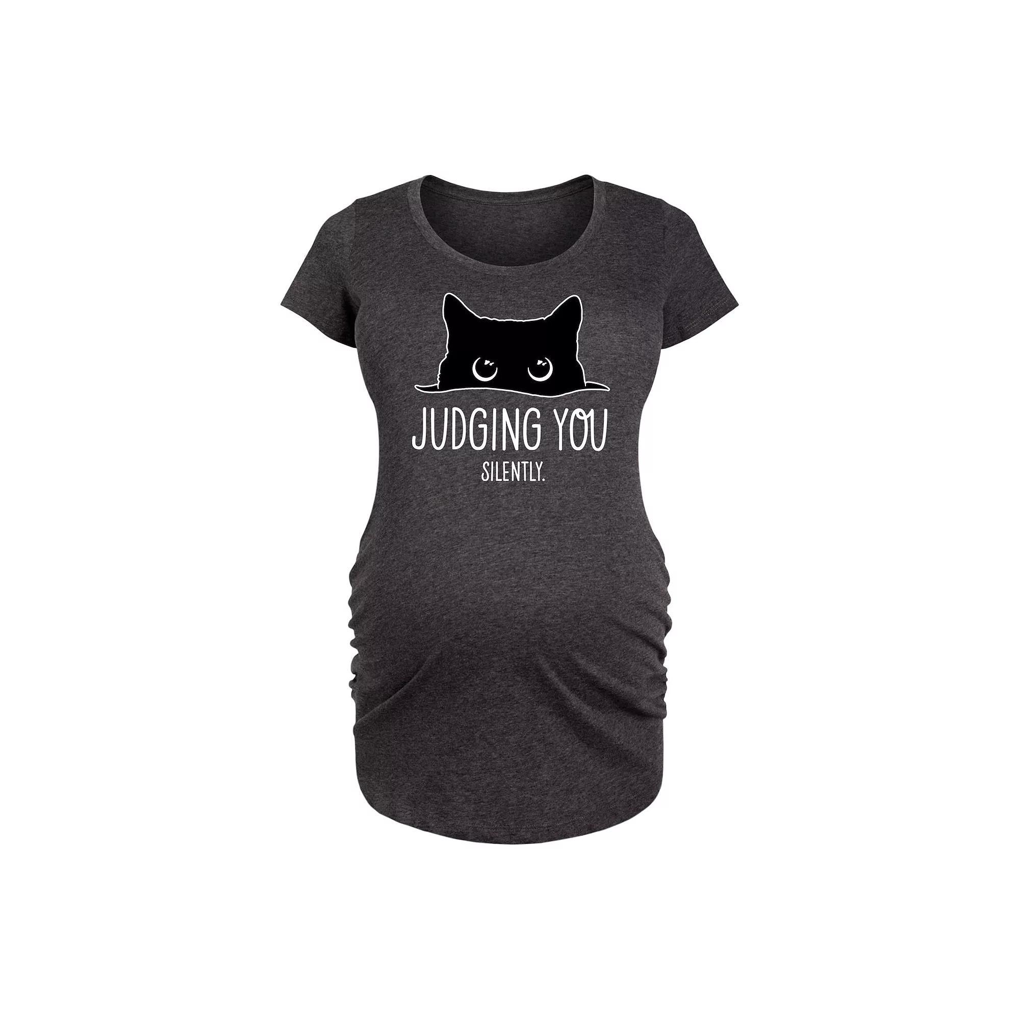 Maternity Great Britain Flag Graphic Tee, Womens Heather Grey Product Image