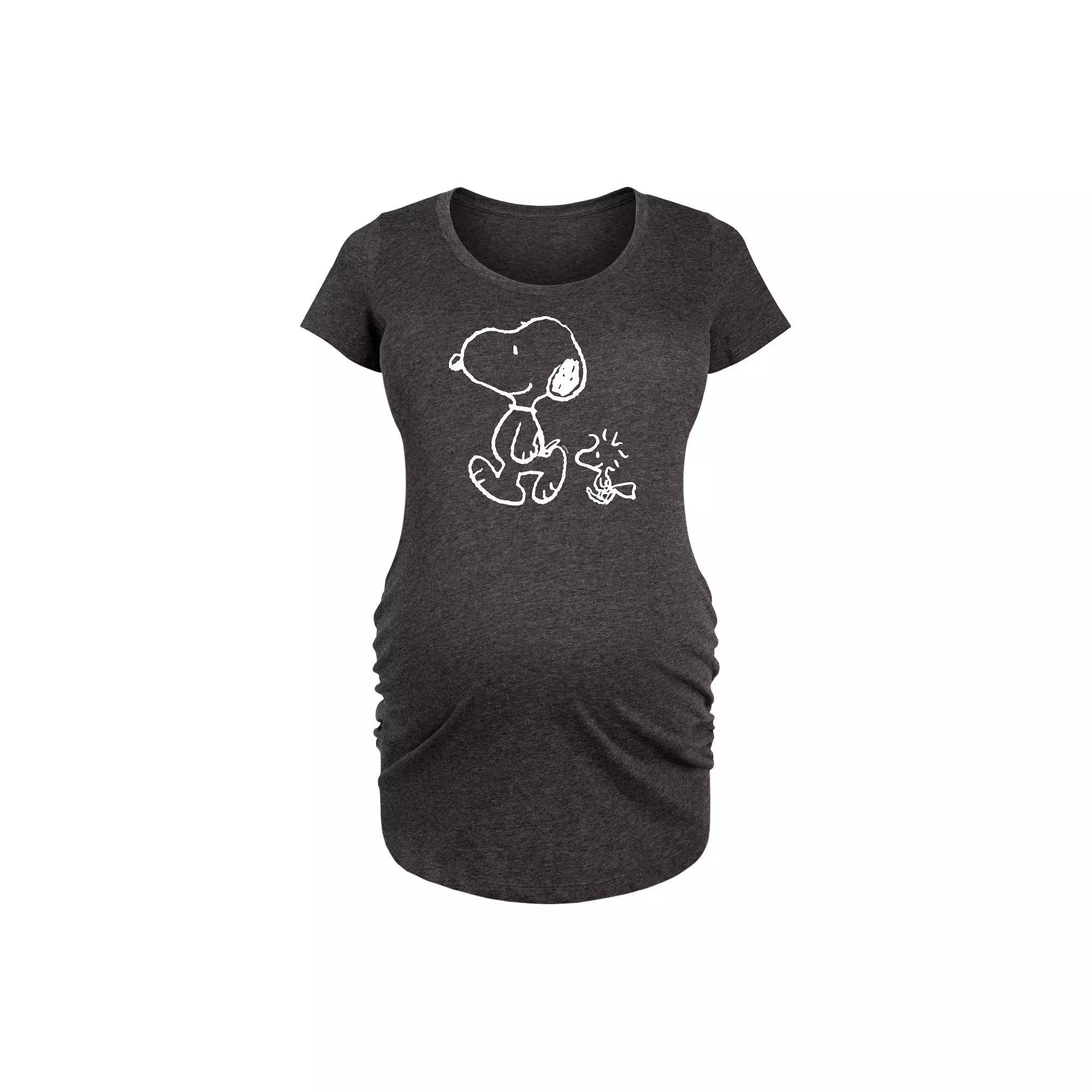 Maternity Team USA Graphic Tee, Womens Heather Grey Product Image