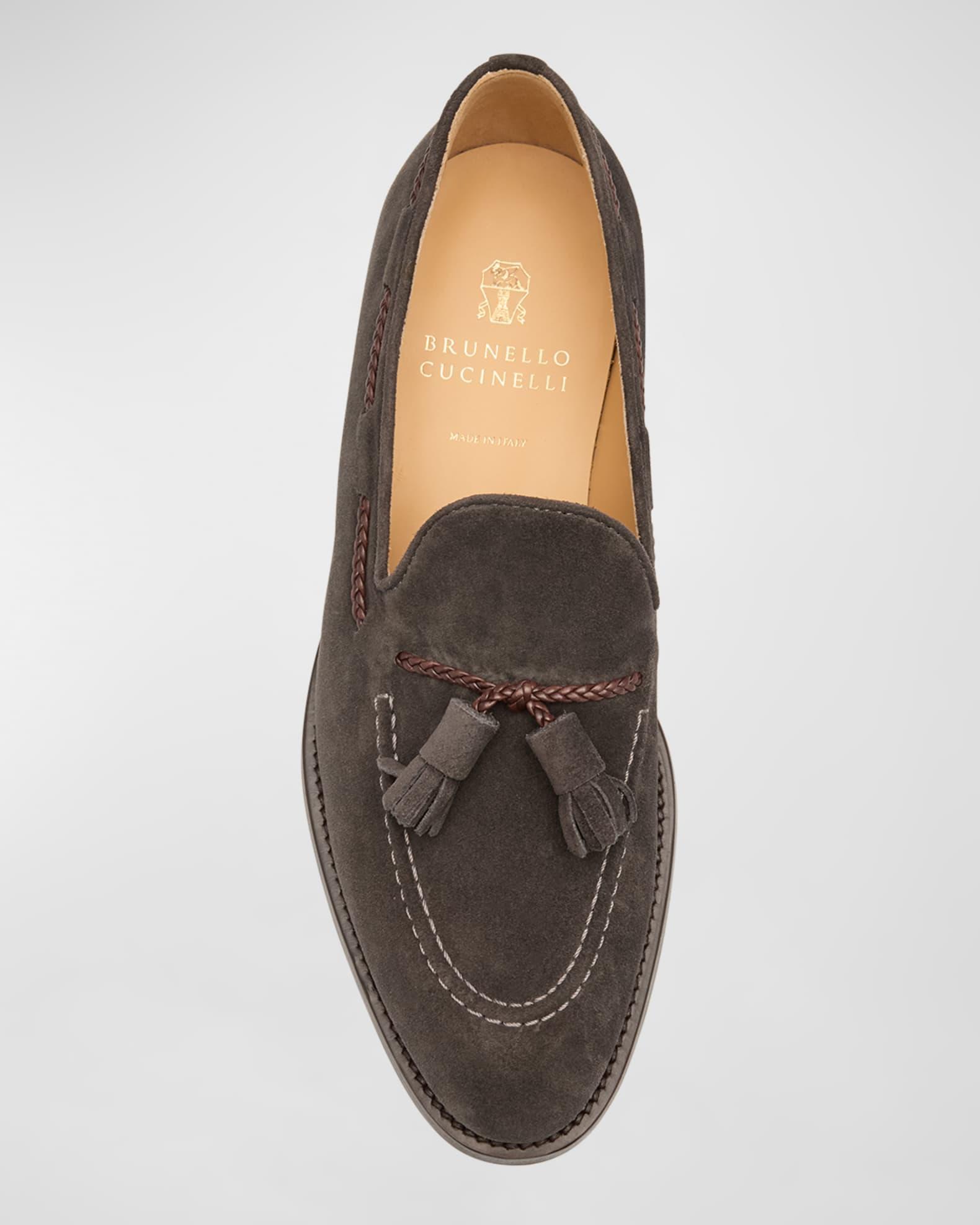 Men's Suede Tassel Loafers Product Image