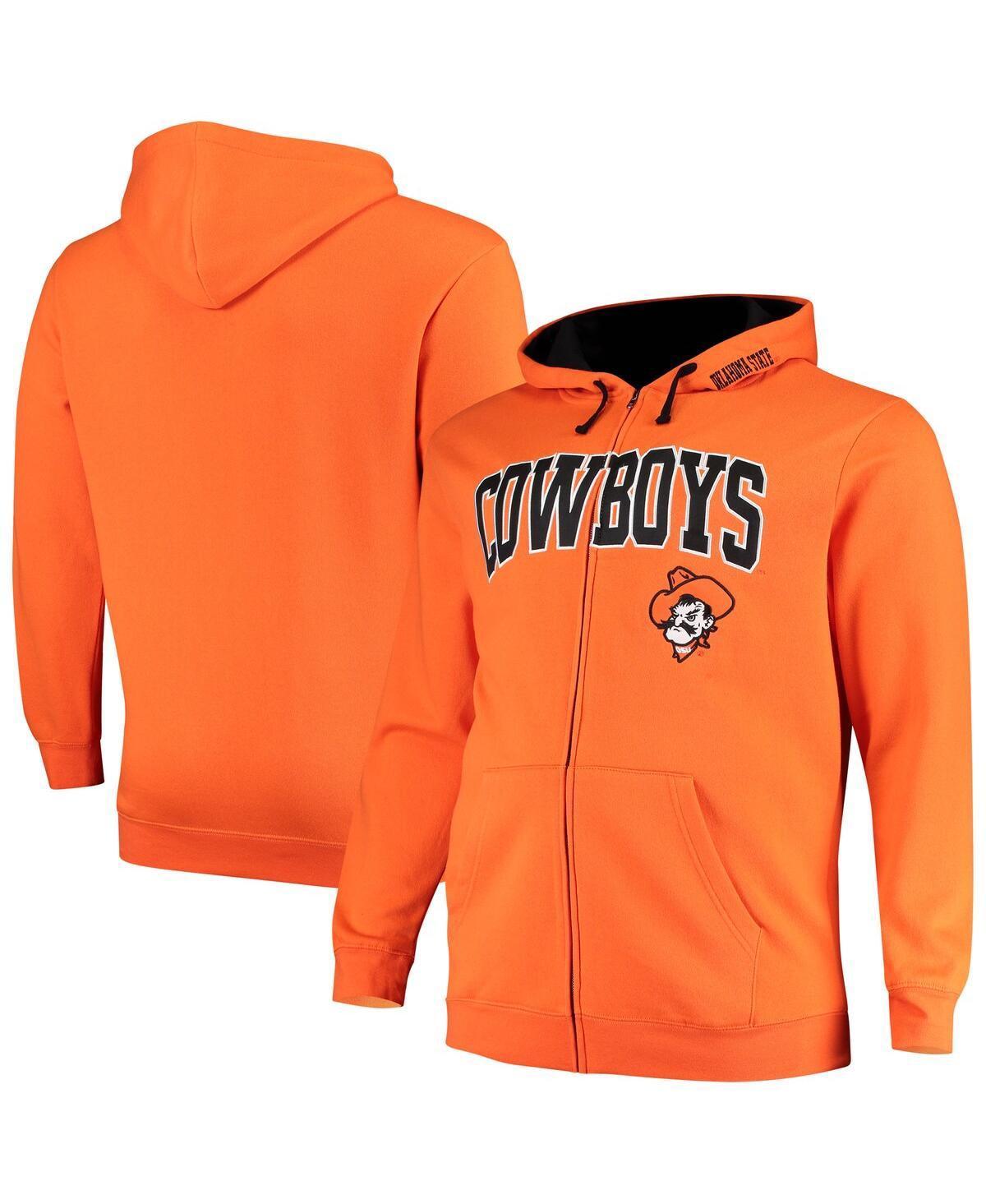Men's Colosseum Orange Oklahoma State Cowboys Big & Tall Full-Zip Hoodie, Size: 3XB Product Image