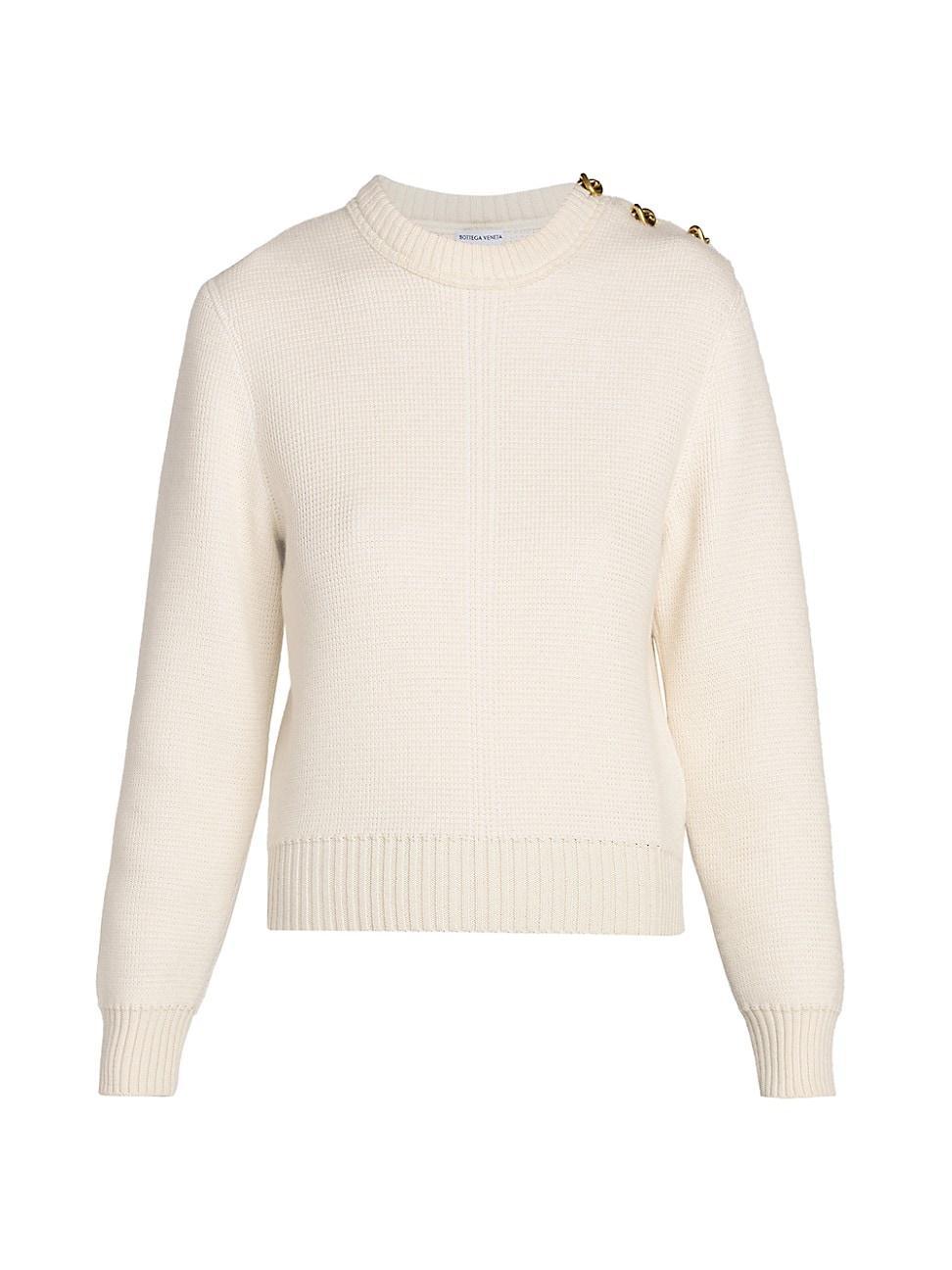 Rib Wool Sweater with Knot Detail Product Image