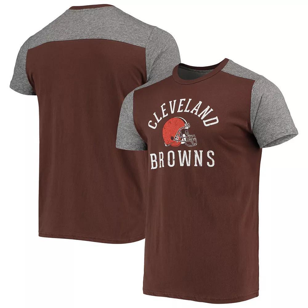Men's Majestic Threads Brown/Gray Cleveland Browns Field Goal Slub T-Shirt, Size: Small Product Image