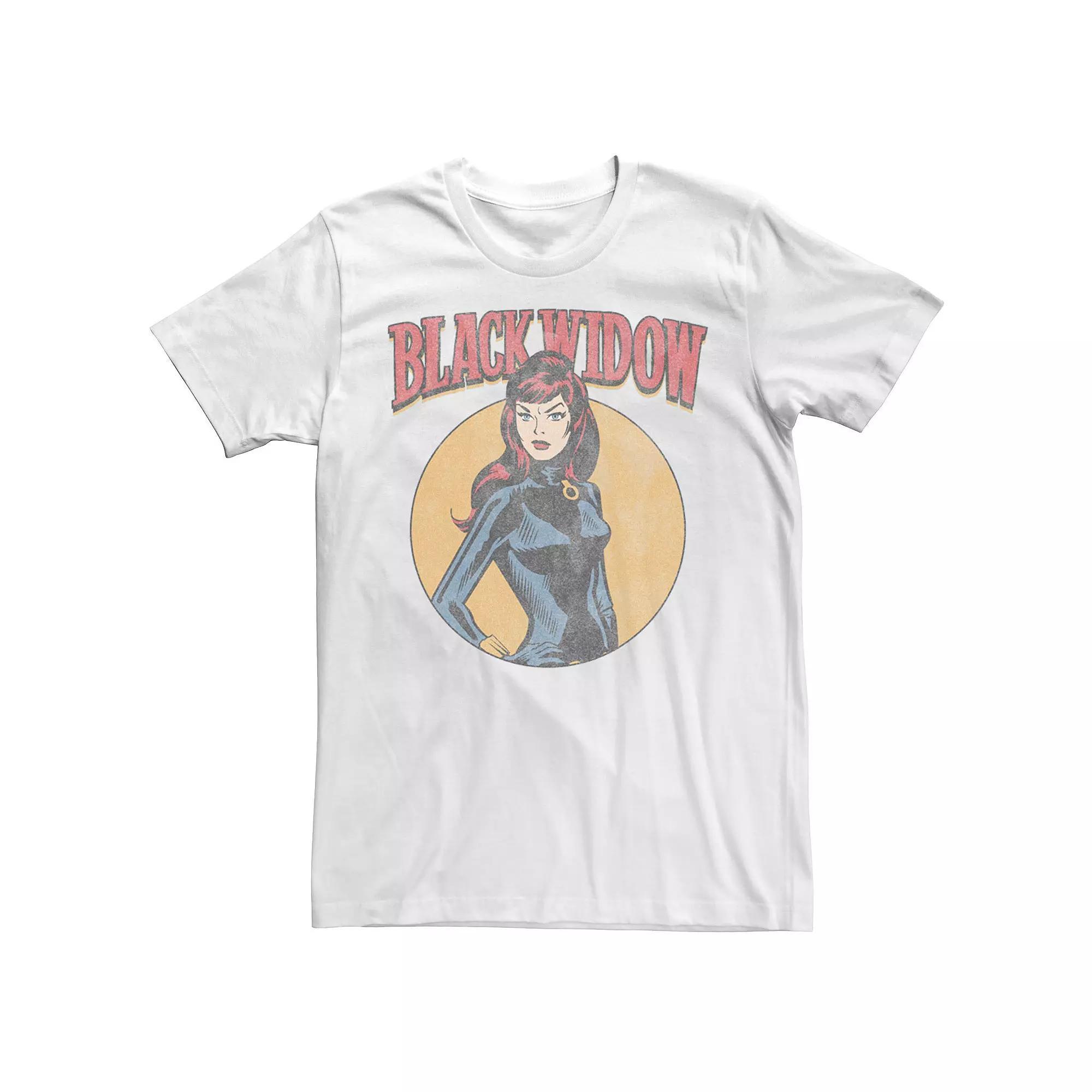 Men's Marvel Black Widow Tee, Size: Medium, White Product Image