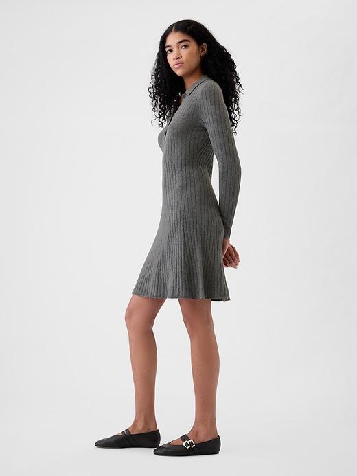CashSoft Polo Sweater Mini Dress Product Image
